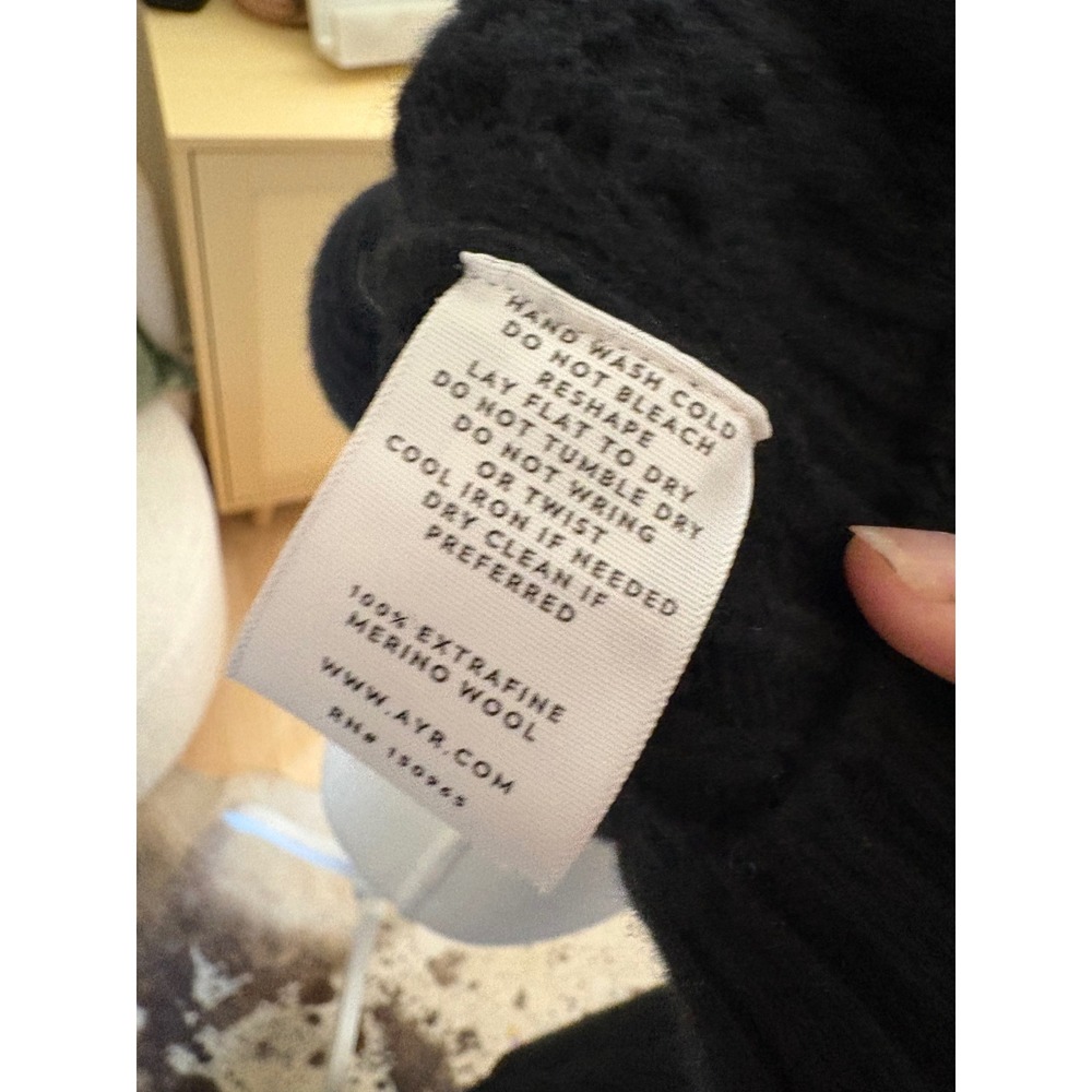 AYR AYR Le Square merino wool sweater In Black Size Small - Picture 6 of 8